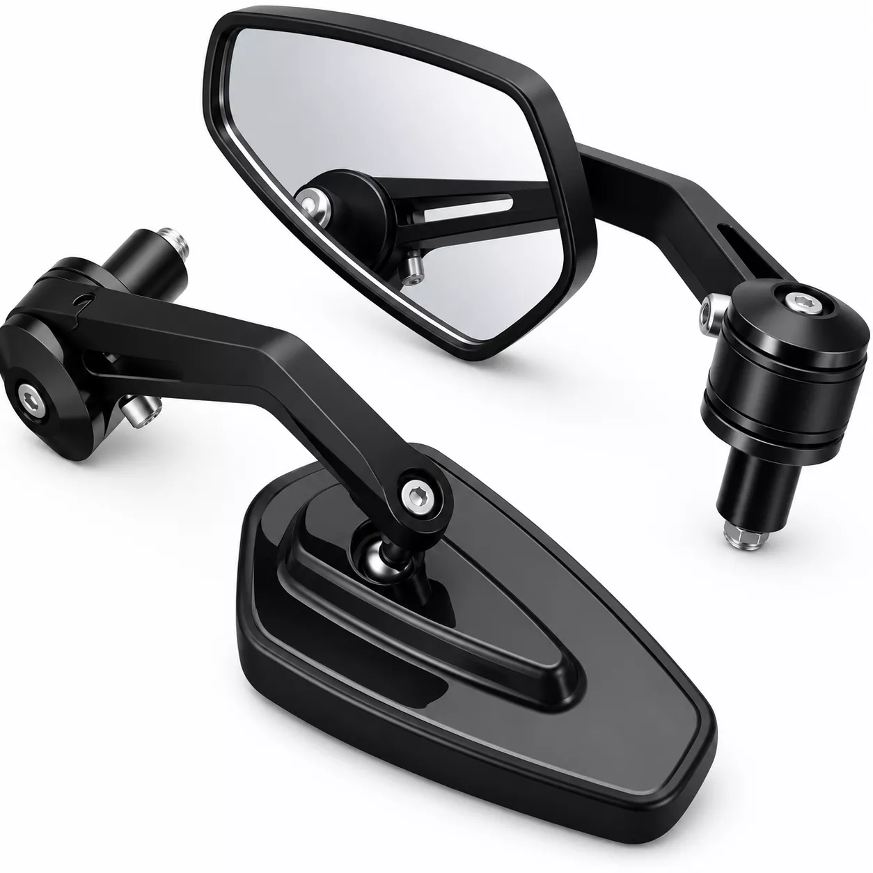 CARIZO Side View Mirror for Yamaha FZS FI Deluxe - Black