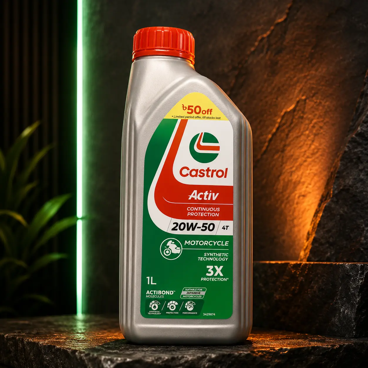Castrol Activ 4T 20W-50 Motorcycle Engine Oil