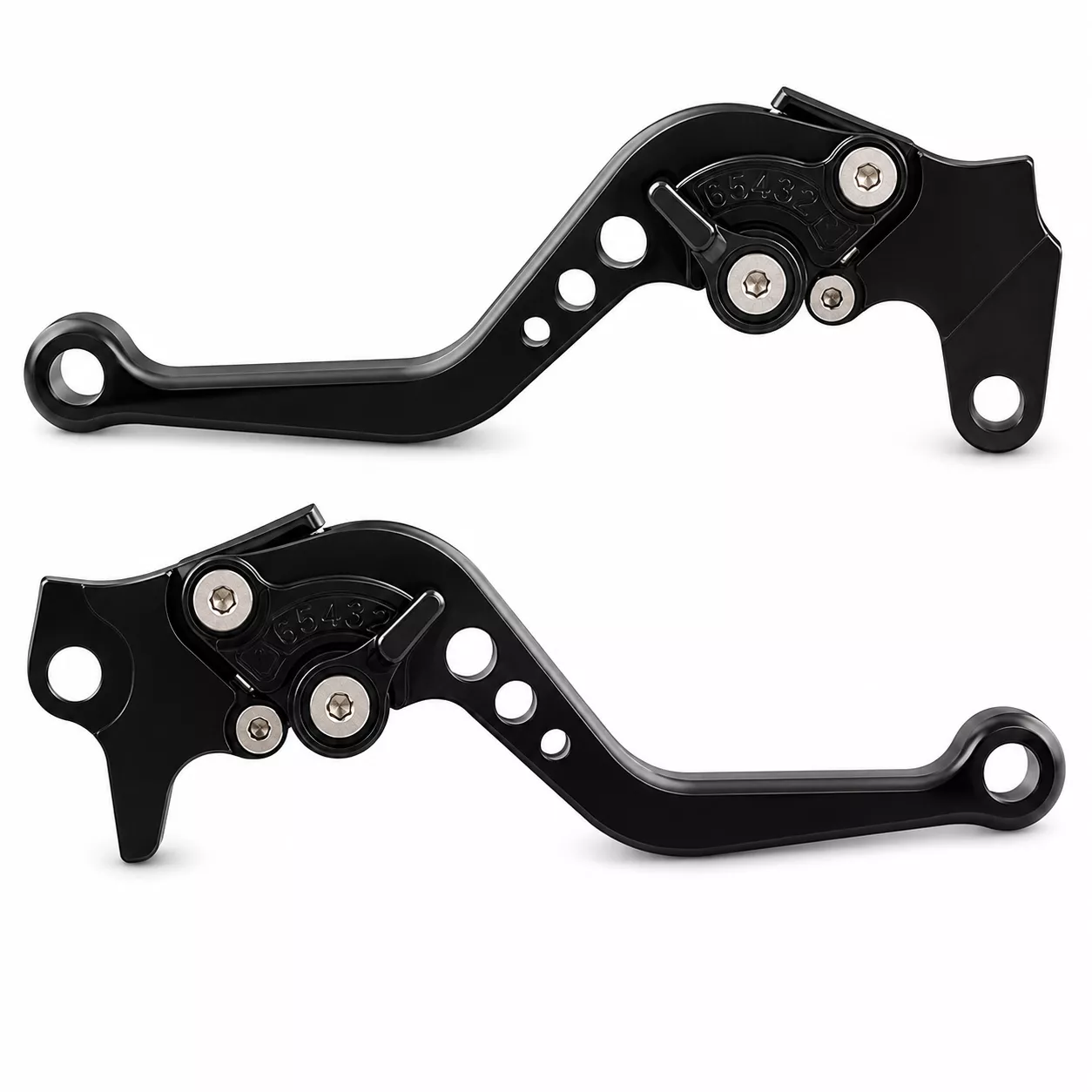 AOW Clutch Lever and Brake Lever Set for Yamaha FZS FI Deluxe - Black